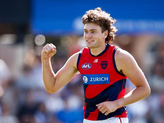 Will Matthew Jefferson emerge for the Demons? Picture: Dylan Burns/AFL Photos via Getty Images.