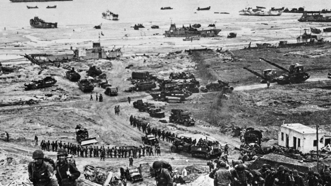 Allied forces soldiers during the D-Day landing operations in Normandy on June 6, 1944. Picture: AFP