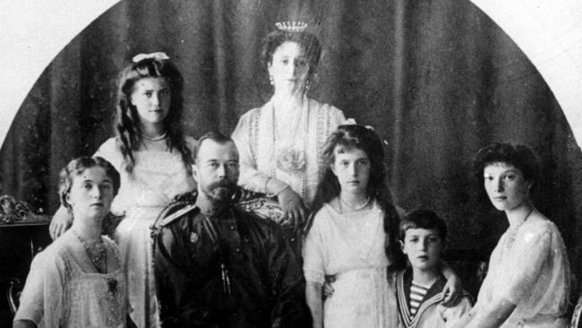 Russia's Tsar Nicholas II, seated second from left, Alexandra, centre rear, and their family. Picture: AP