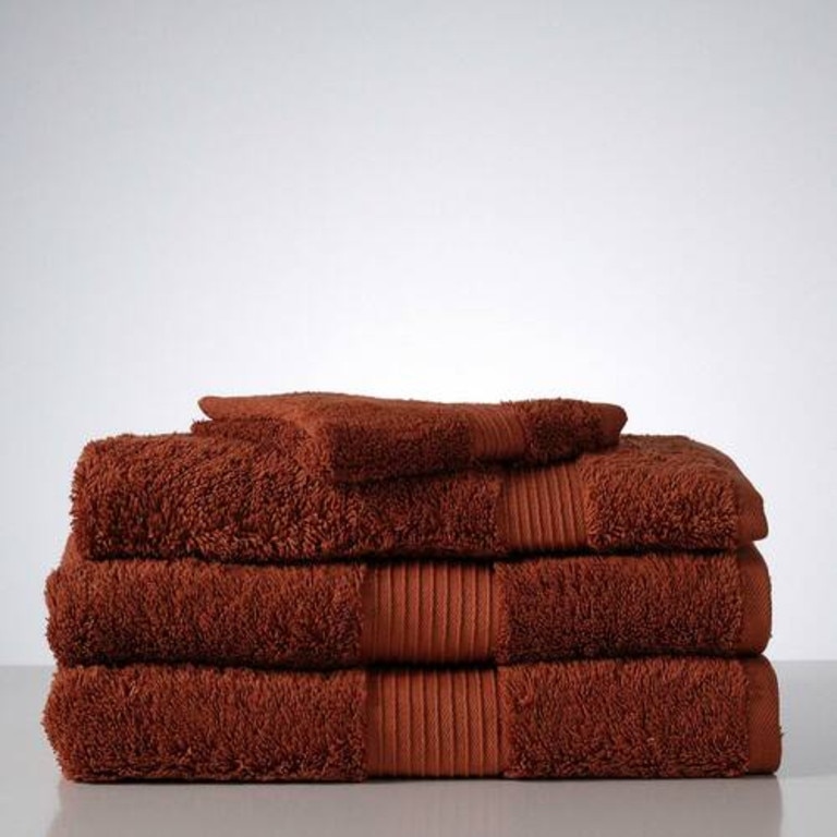 These towels are made from 100 per cent long-staple Egyptian cotton. Image: Canningvale.