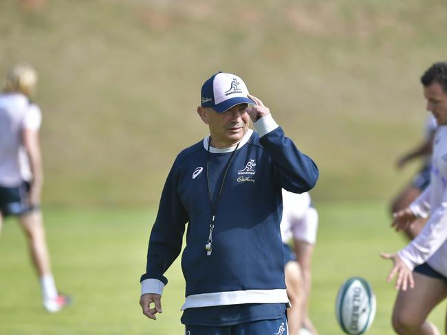 JOHANNESBURG, SOUTH AFRICA - JULY 04: Eddie Jones (coach) of Australia during the Australia men's national rugby team training session at St Peter's College on July 04, 2023 in Johannesburg, South Africa. (Photo by Sydney Seshibedi/Gallo Images/Getty Images)