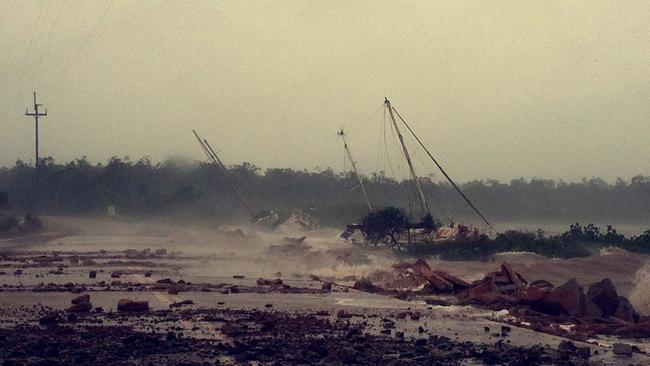 Cyclone Nathan impacts Gove. Picture: Facebook/Jamie Kokles-Ridgway