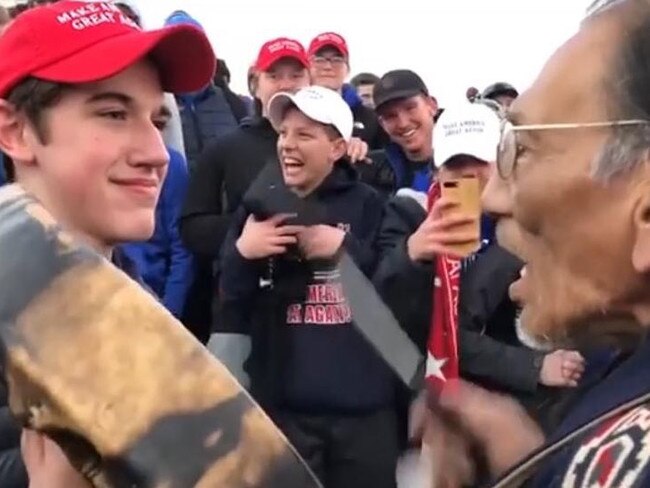 Nick Sandmann, US student who went viral after taunting a Native American man while wearing a Make America Great Again (MAGA) cap. Picture: Supplied