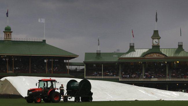 Rain had the final say at the SCG. Picture: Brett Costello