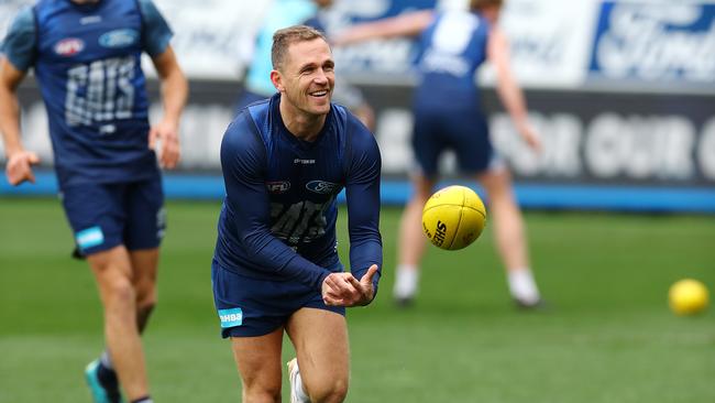 Joel Selwood will return for next week’s clash with Melbourne after being managed. Picture: Alison Wynd