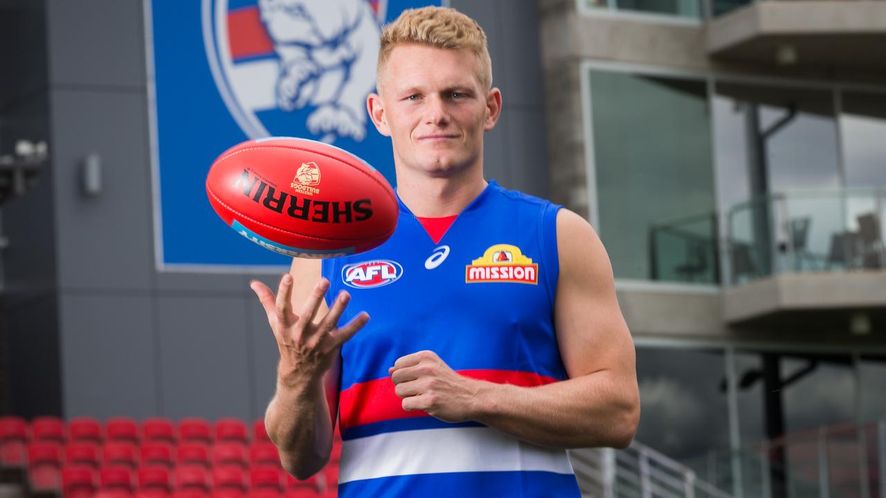 Adam Treloar in his new colours. Picture: Paul Jeffers