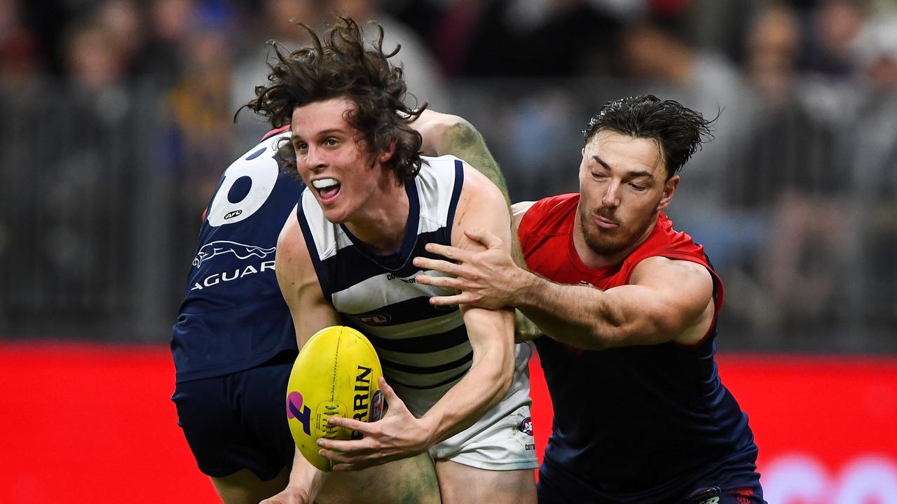 Youngster Max Holmes is part of the young brigade ready to carry the Cats midfield. Picture: Getty