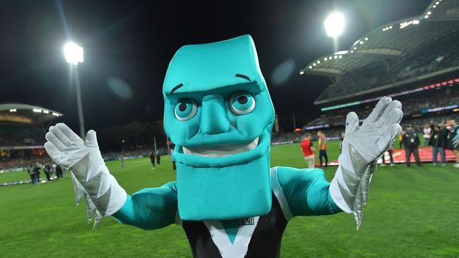 The Port Mascot. Picture: AAP Image/David Mariuz