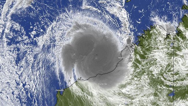 Cyclone Ilsa is huge. Picture: Windy.