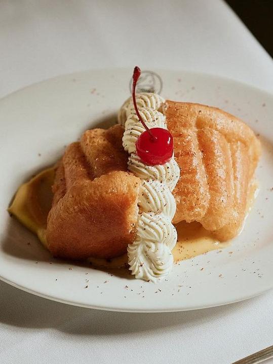 Rum baba, sabayon, maraschino from Le Foote. Picture: Le Foote