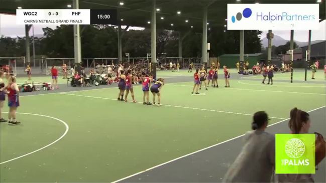 Replay:  Cairns Netball grand finals - Seniors WGC Sharks 2 v Cairns Glass & Glazing Phoenix Fire (Div 2)