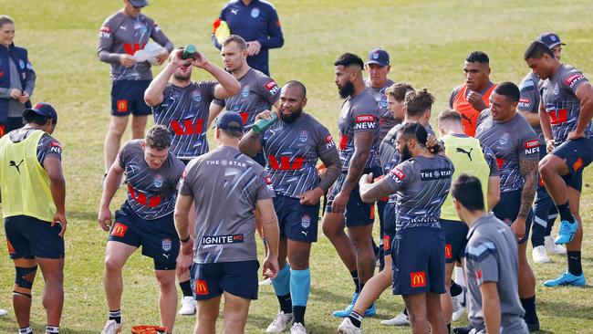 If State of Origin games were decided by player salaries, the NSW Blues would cruise to victory over Queensland... but money means nothing when they run out onto the field. Picture: Sam Ruttyn