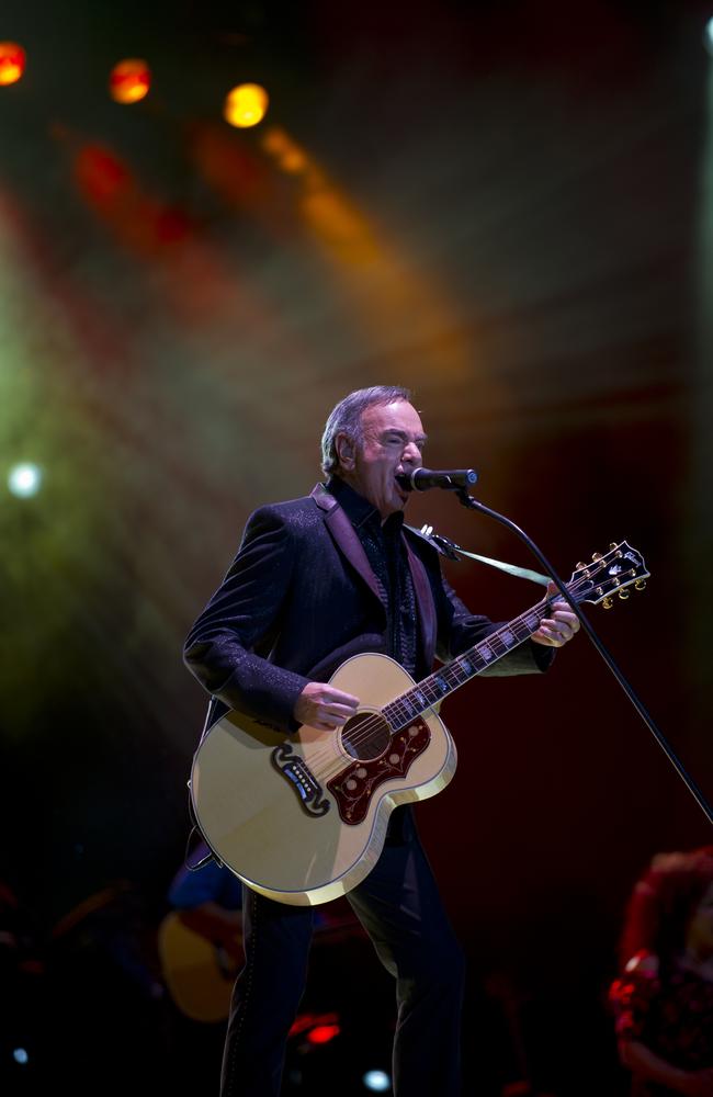 Neil Diamond performs in concert in Auckland.