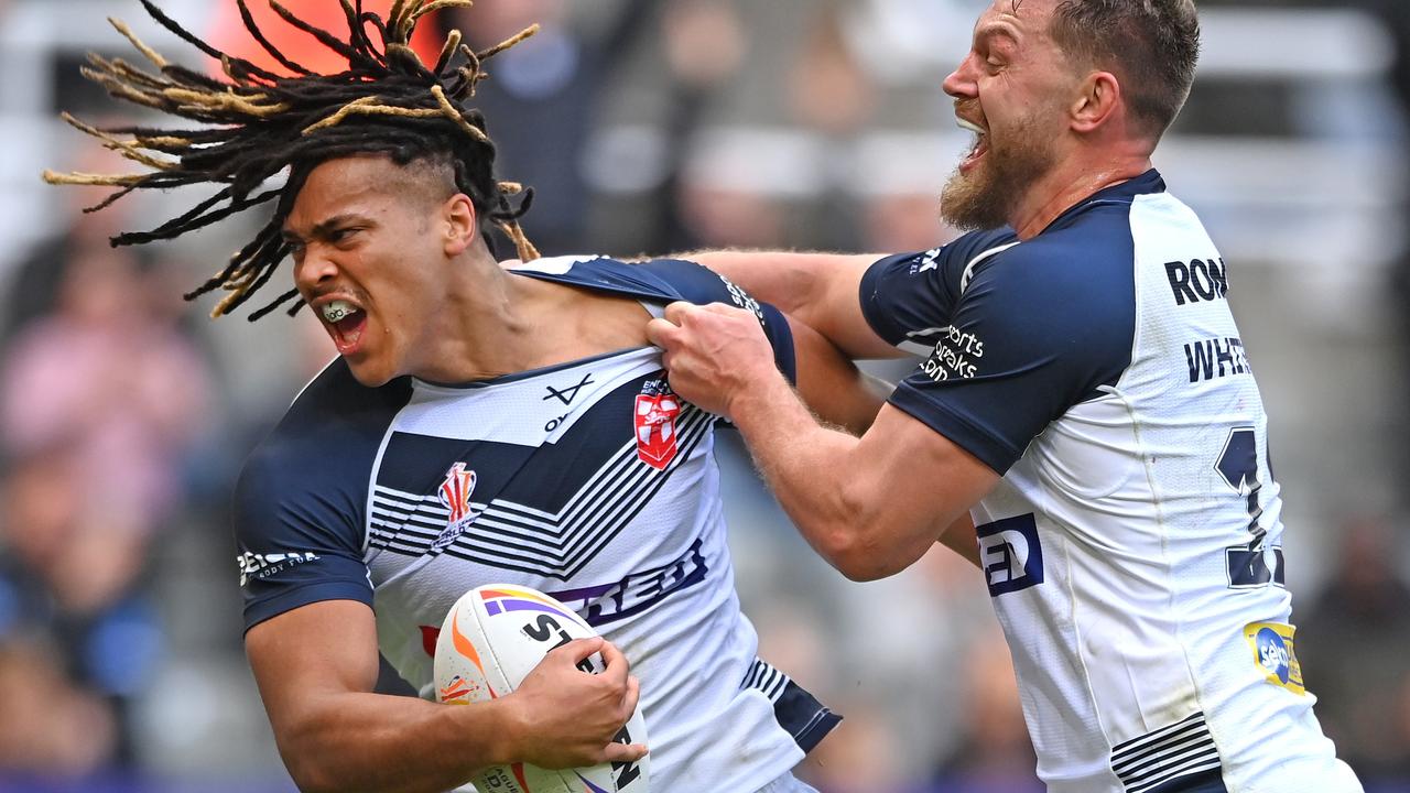 Dominic Young starred for England at the Rugby League World Cup. (Photo by Stu Forster/Getty Images)