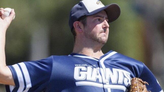 Trent Pantalleresco has led the competition for strikeouts in the Geelong Baseball Association. Picture: Werribee Giants Facebook.