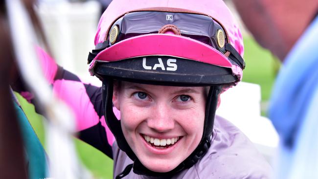 Mikaela Claridge  after winning the Dunstan Engineering 0 - 58 Handicap at Donald Racecourse on May 11, 2019 in Donald, Australia. (Brendan McCarthy/Racing Photos via Getty Images)