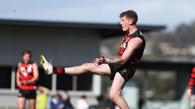 Sam Siggins has further enhanced his standing one of the state’s finest footballers of the modern era with a second consecutive Player of the Year award. The 29 year-old will officially be named the winner at the conclusion of the final round but he holds an unattainable lead despite a bye this weekend. Picture: Nikki Davis-Jones