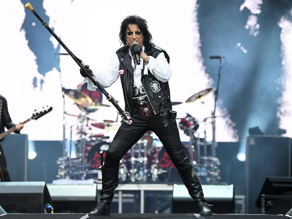 Alice Cooper didn’t pull back on the theatrics. Picture: AAP