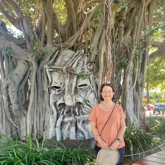 Cairns resident Faith Gill's Ephemera highlight was Scarewood, a sculpture incorporated into a strangler fig on the Strand. Picture: Supplied.