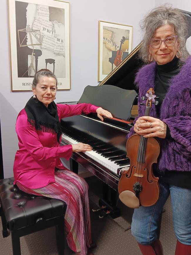 Koula Raptis (L) and Mary Raptis (R) were left devastated after they were notified that their Glandore music business could be compulsorily acquired by the government. Picture: Supplied.
