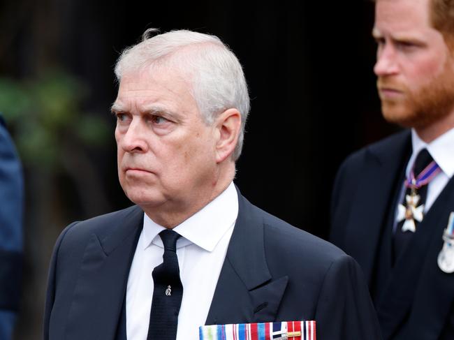 Prince Andrew and Prince Harry. Picture: Max Mumby/Indigo/Getty Images