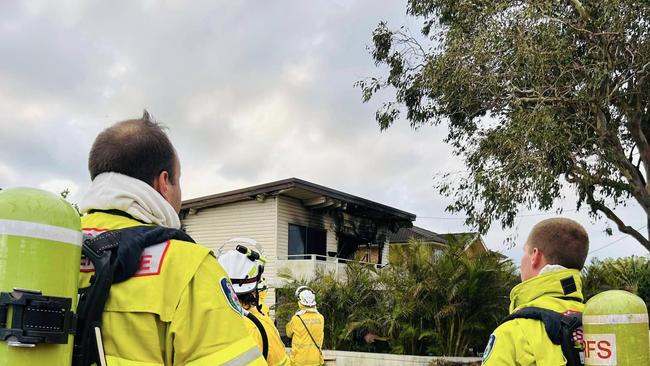 Firefighters at the scene in Kurnell. Picture: NSW Rural Fire Service