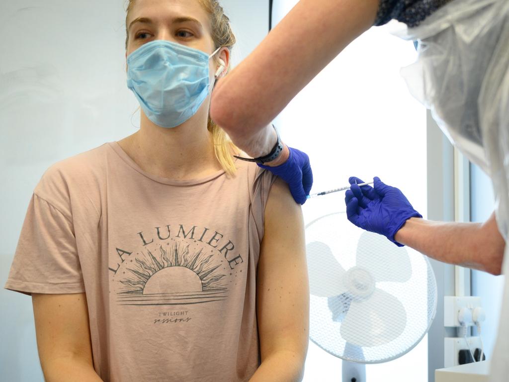 Ninety per cent of all Aussies aged over 16 are expected to have at least one dose of a Covid-19 vaccine by the end of the day on Thursday. Picture: Leon Neal/Getty Images