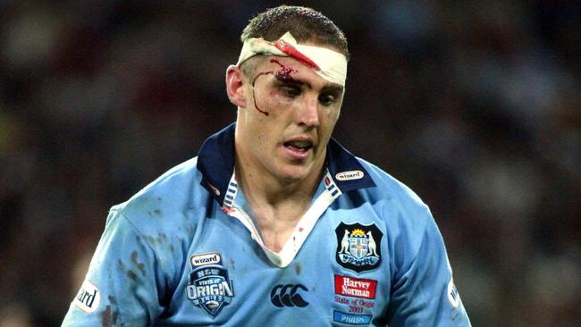 Michael De Vere during game one of State of Origin in 2003. Picture: Anthony Weate.