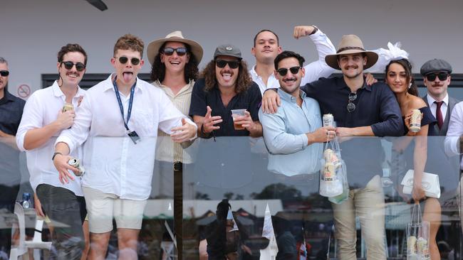 Having a ball at The Great Northern Darwin Cup at Fannie Bay Turf Club are “The Beach Boys”. Picture: Glenn Campbell