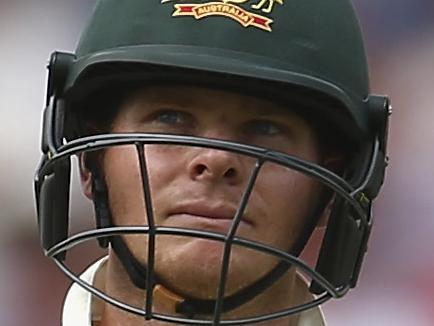 NOTTINGHAM, ENGLAND - AUGUST 07: Steve Smith of Australia looks dejected after being dismissed by Stuart Broad of England during day two of the 4th Investec Ashes Test match between England and Australia at Trent Bridge on August 7, 2015 in Nottingham, United Kingdom. (Photo by Ryan Pierse/Getty Images)