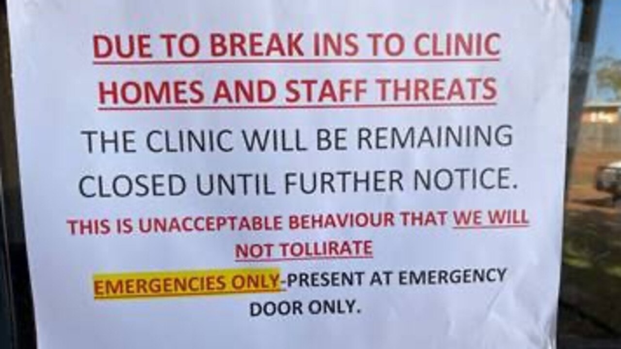 Wadeye health clinic closed to walk ins. Picture: Supplied