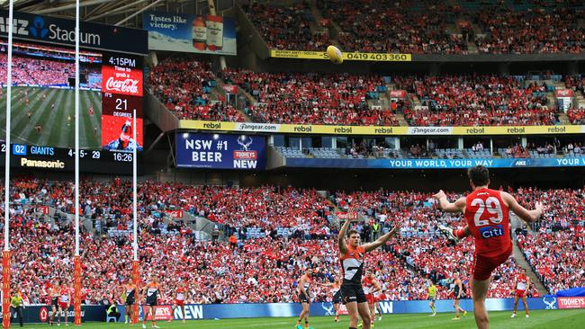 A packed house at ANZ Stadium for the Sydney-GWS qualifying final in 2016. Picture: Toby Zerna