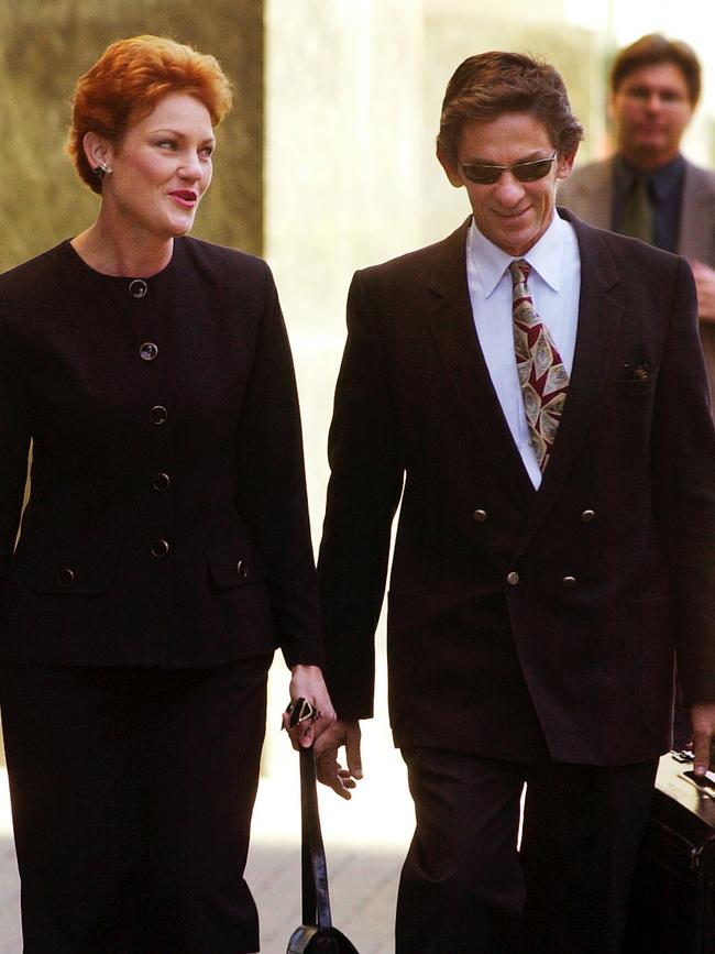 Nyst with Pauline Hanson in 2002. File picture