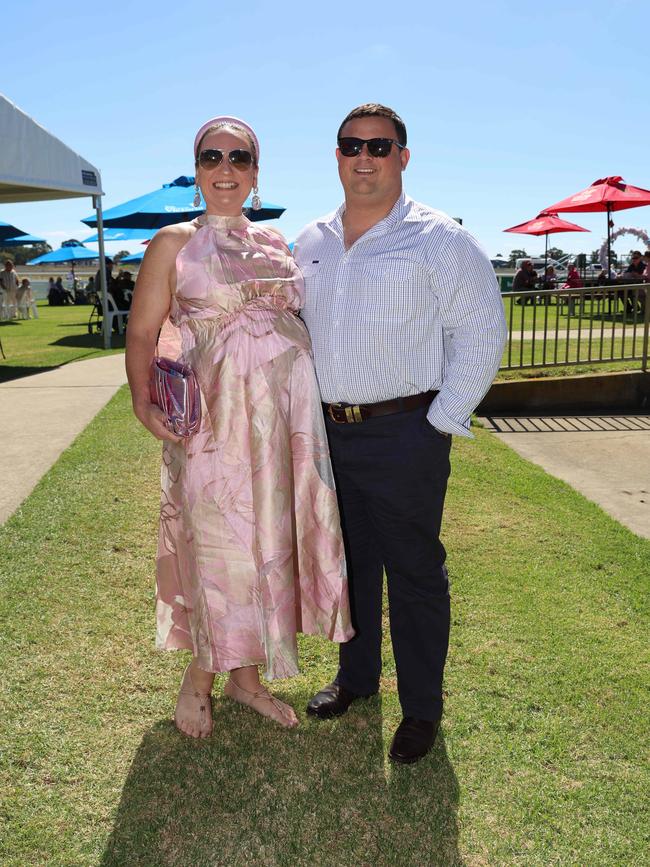 BAIRNSDALE, AUSTRALIA – MARCH 22 2024 Michelle Muller and Dylan Muller attend the Bairnsdale Cup race day. Picture: Brendan Beckett