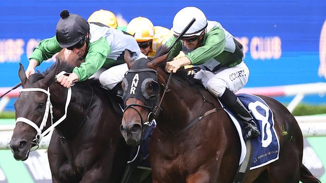 Jason Collett (right) has ridden 86 winners for the this season with 56 of them in the city. Picture: Jeremy Ng/Getty Images