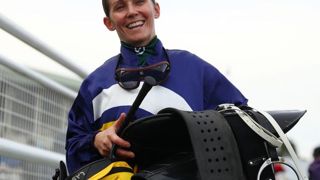 SYDNEY, AUSTRALIA - MAY 25: Rachel King riding Invincible Spy wins Race 6 Wilson Asset Management during the "Sporting Chance Cancer Foundation Raceday" - Sydney Racing at Royal Randwick Racecourse on May 25, 2024 in Sydney, Australia. (Photo by Jeremy Ng/Getty Images)