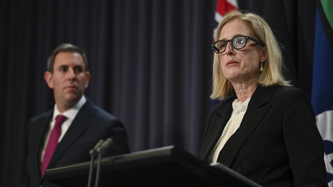 Treasurer Jim Chalmers and Finance Minister Katy Gallagher.