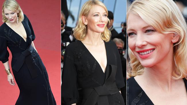 Cate Blanchett poses as she arrives for the screening of Sicario at Cannes 2015. Pictures: Getty/AFP