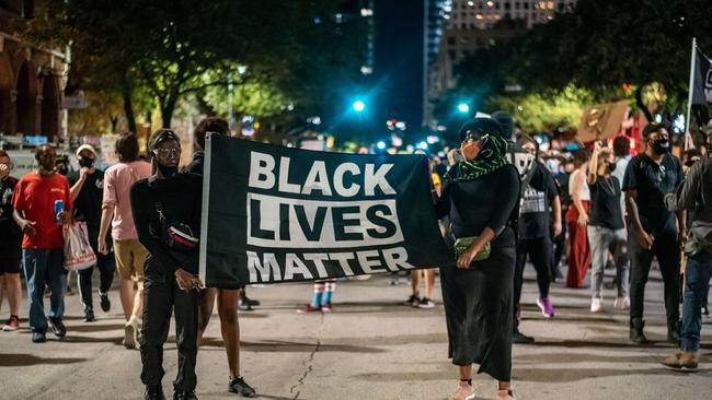 BLM protesters in Austin, Texas. Picture: Getty Images.