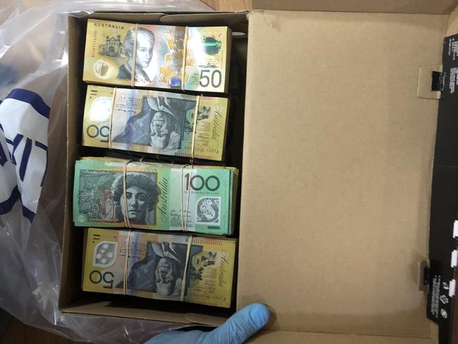 Cash seized by AFP. Picture: AFP