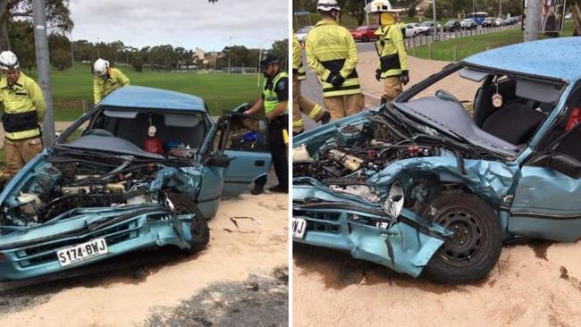 Townsville mum Sheridan Richards says she was lucky to be alive after being involved in a horrific crash three years ago. Picture: Supplied