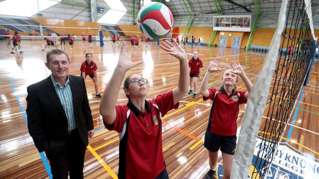 Mark McAllion, left, is academy director at Maribyrnong Secondary College. Picture: David Geraghty/The Australian