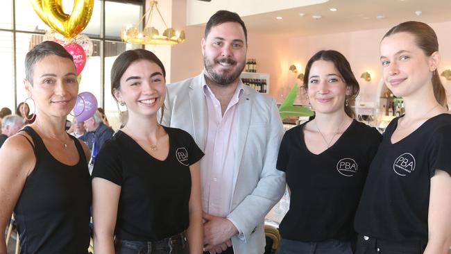 To celebrate the Palm Beach Avenueâs (PBA) 1st Birthday, owners Daniel & Ruggie Ridgeway are giving back to locals to say thank you. Locals have a chance to win one of 250 x  $100 vouchers.(L-R) Caroline Tonso Jacomin, Kate Barratt, Josh Webber, Imogen Wilkinson and Lucy Brown.8 July 2023 Palm Beach Picture by Richard Gosling