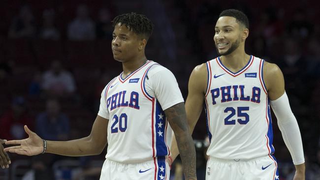 Markelle Fultz and Ben Simmons are both No.1 picks to have landed on the 76ers in recent years. Picture: AFP