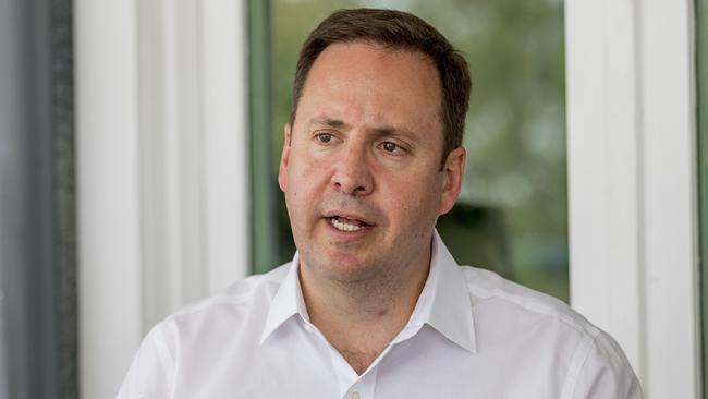 Federal Member for Moncrieff, Steven Ciobo, talking to Gold Coast Bulletin journalists Andrews Potts and Ryan Keen, about his future in politics. Picture: Jerad Williams