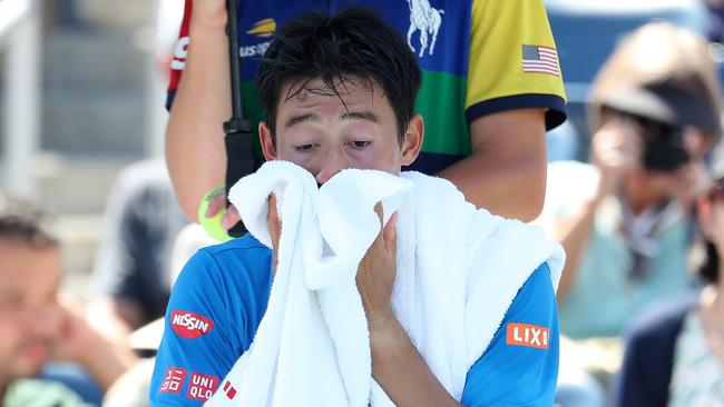 Kei Nishikori has withdrawn from the Australian Open. Picture: Al Bello/Getty