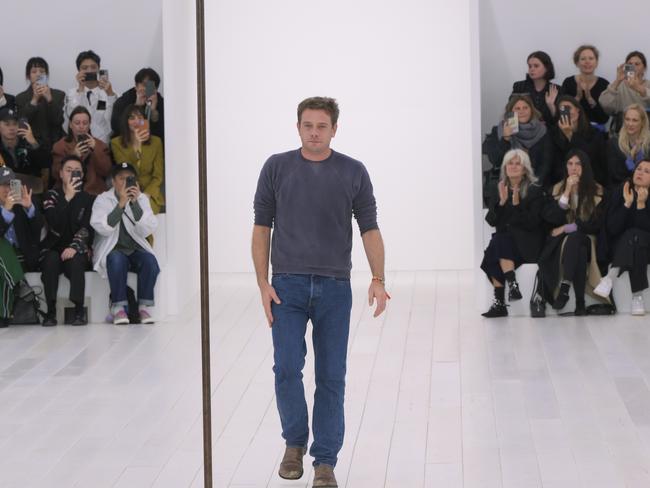 Former Loewe creative director Jonathan Anderson takes a bow. It was announced in May that he would be moving to Dior menswear. Picture: Getty Images