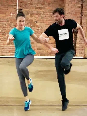 Dancing up a storm together in rehearsals. Picture: hughjackman/Instagram