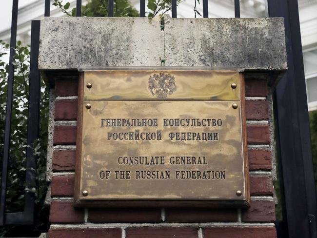 The United States kicked out Russian diplomats and the Trump administration ordered Russia’s consulate in Seattle to close. Picture: Elaine Thompson/AP