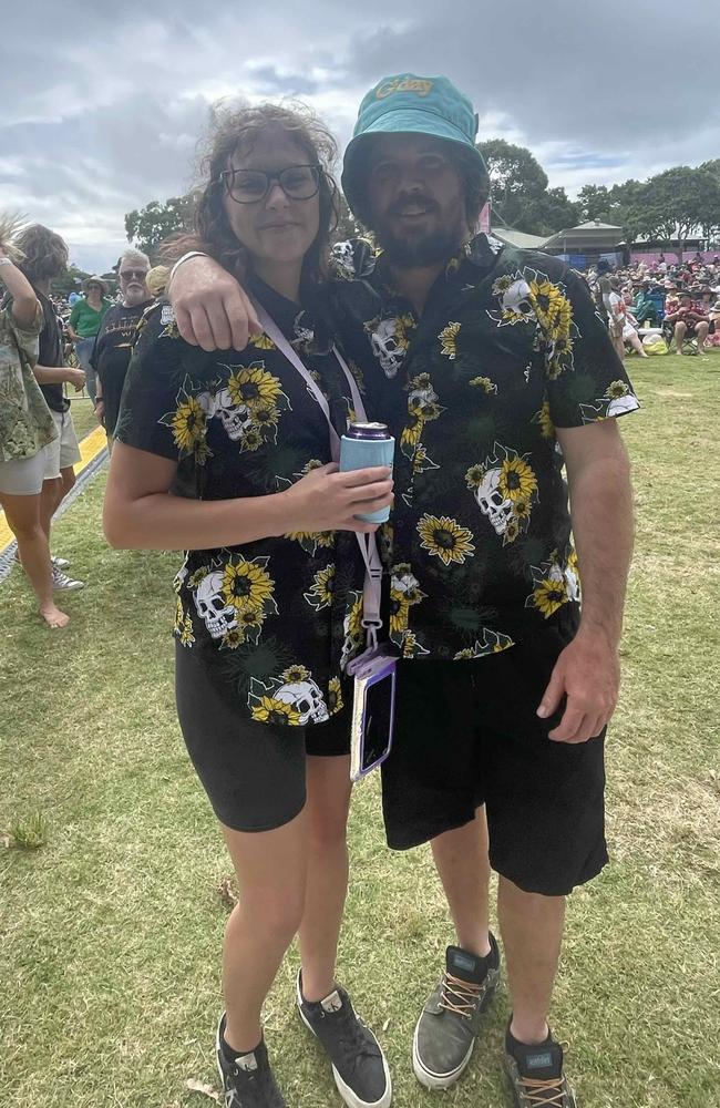 Julie Domeyer and Mark Stables at the SummerSalt festival at Seafront Oval, Pialba on March 9, 2024. Credit: Adam Miller